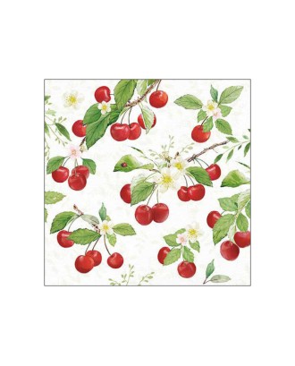 Servetele de masa, 20 buc, 33x33 cm, Fresh Cherries - AMBIENTE